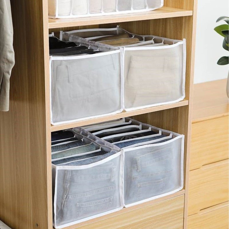 Jeans Compartment Storage Box – Closet Clothes Drawer Organiser - Adistore