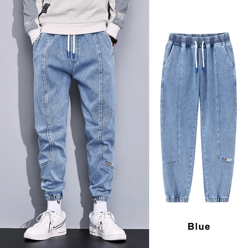 Plus Size Men’s Baggy Stretch Denim Jeans – Spring Autumn Cotton - Adistore