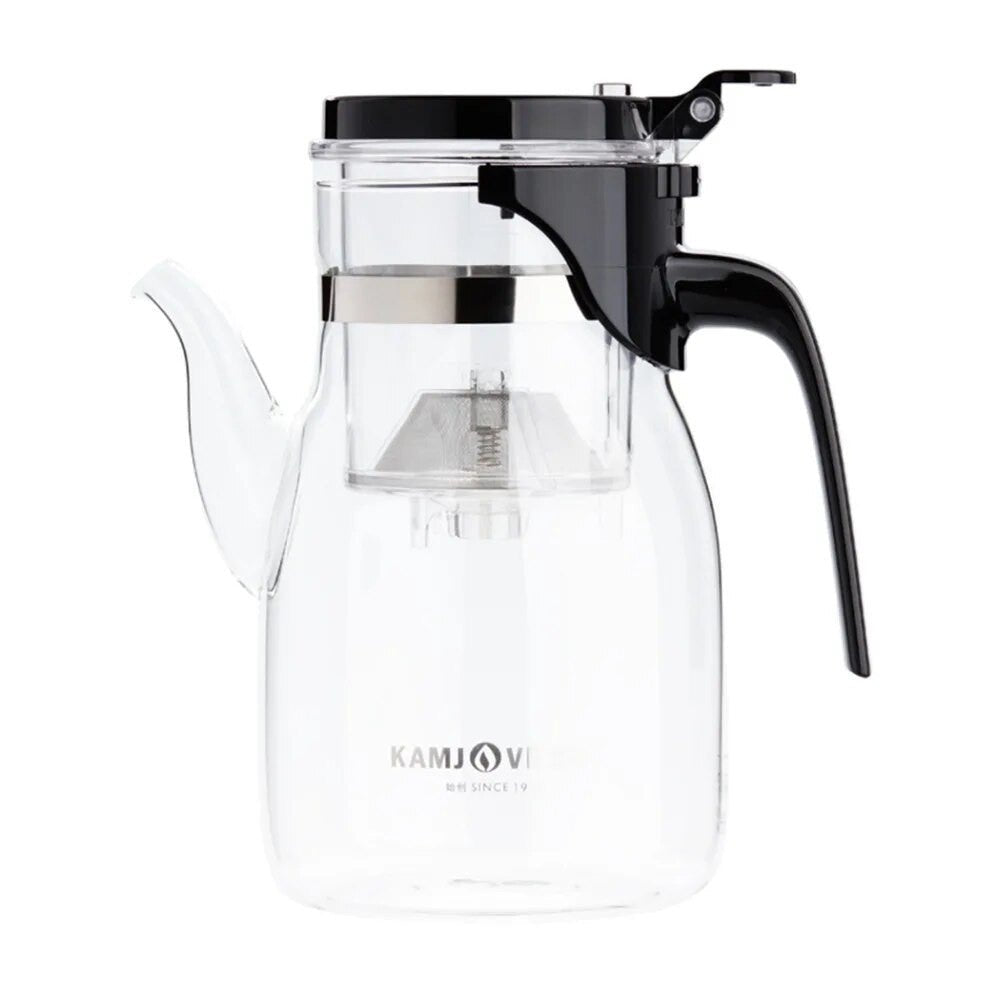 900ml Filter Glass Tea Cup – Elegant Clear Teapot with Infuser - Adistore