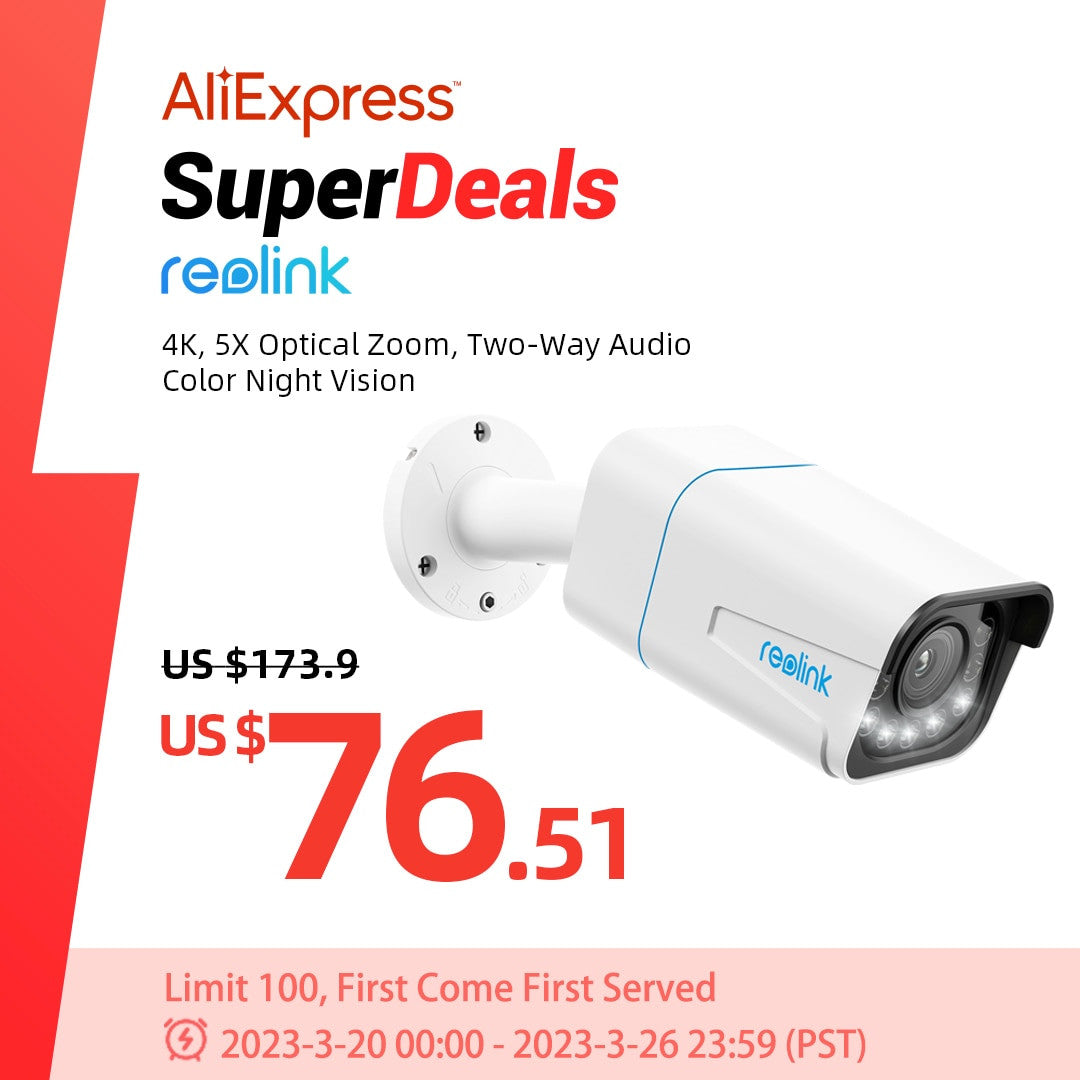 Reolink 4K 8MP Smart Security Camera – 2-Way Audio & Human/Car Detection - Adistore