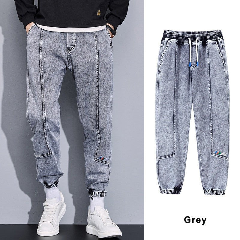 Plus Size Men’s Baggy Stretch Denim Jeans – Spring Autumn Cotton - Adistore