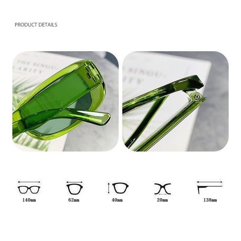 Small Rectangle Vintage Sunglasses – Women’s Oval Square Anti-Glare - Adistore
