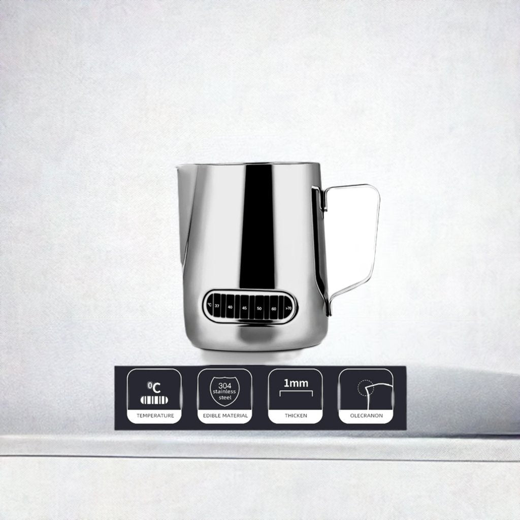 12oz/20oz Stainless Steel Milk Frothing Pitcher Jug – 350/600ML - Adistore
