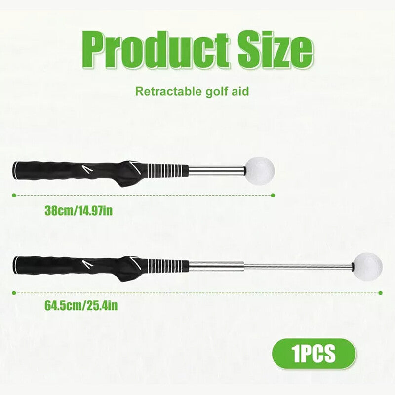 Golf swing trainer UK dimensions — retractable from 38cm to 64.5cm