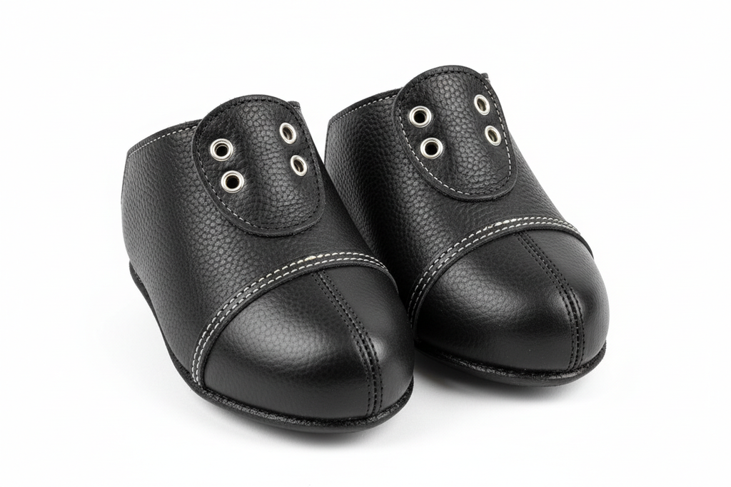 1 Pair Leather Toe Cap Guard for Roller & Ice Skates – Skate Cover - black