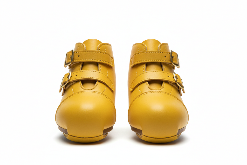 1 Pair Leather Toe Cap Guard for Roller & Ice Skates – Skate Cover yellow