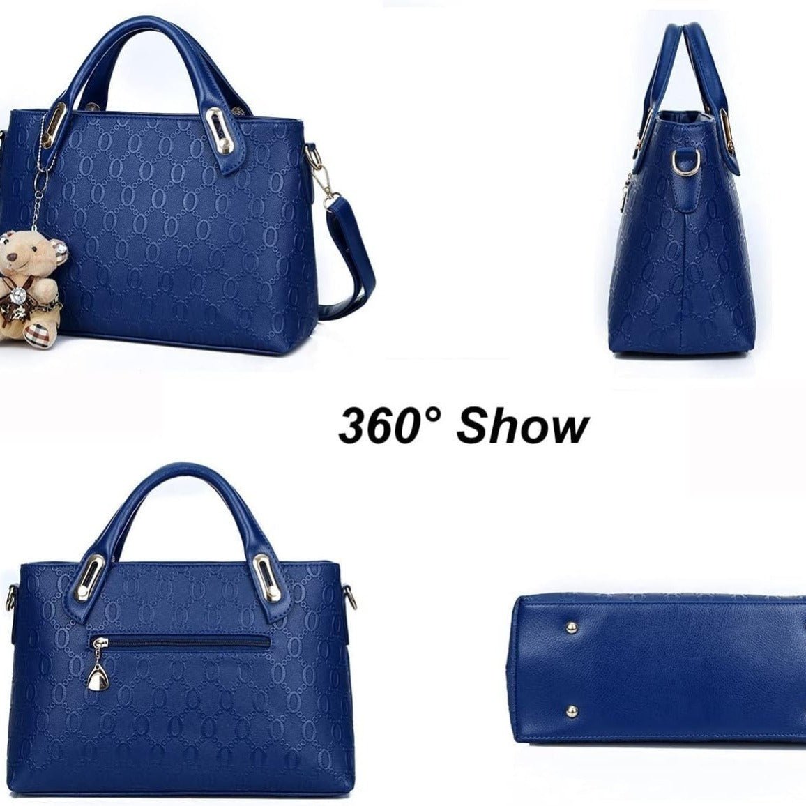 Women’s 4Pcs PU Leather Handbag Set – Tote, Satchel & Shoulder Bag - Adistore