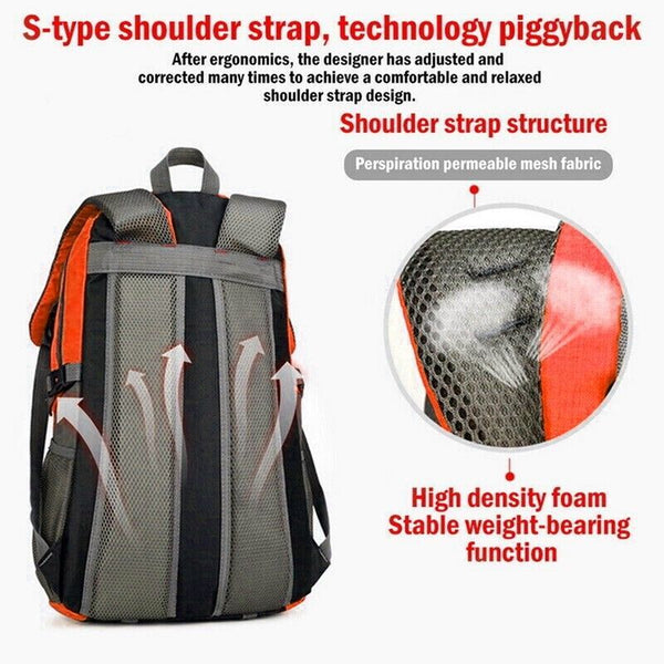 40L Large Waterproof Backpack – Hiking, Camping & Travel Rucksack