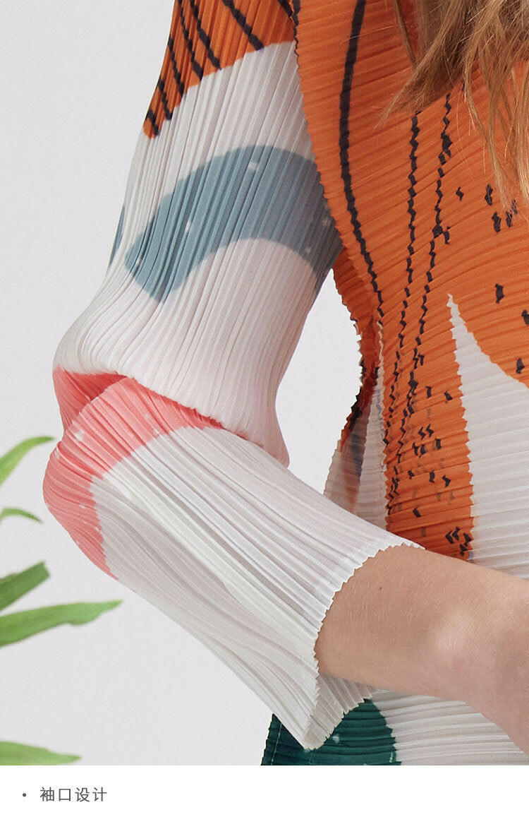 Women’s Printed Pleated Dress – Comfortable & Stylish Fashion Wear - Adistore