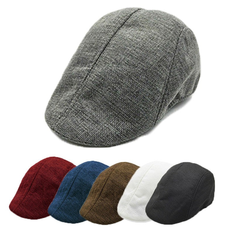 Golf flat cap UK — grey Peaky Blinders style flat cap side view