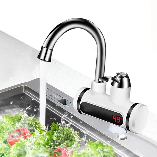 Kitchen Electric Water Tap with Temperature Display - Cold and Heating Faucet. 