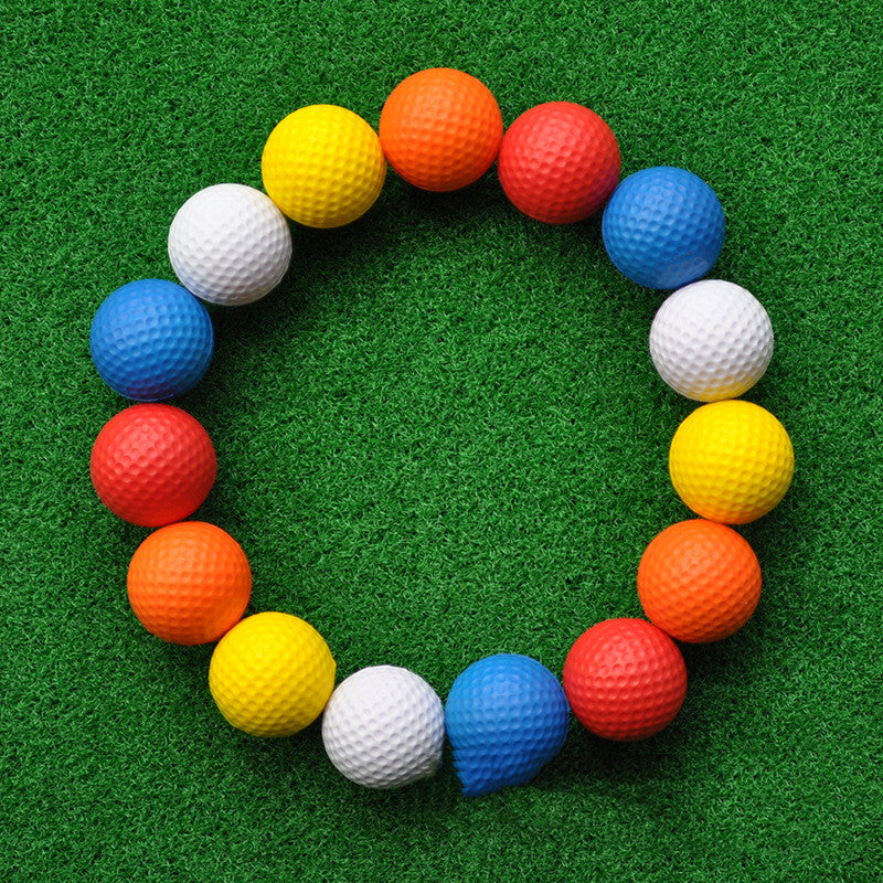 Foam golf practice balls UK — set of mixed colour lightweight PU sponge training balls