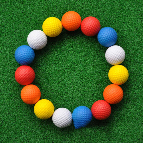 Foam golf practice balls UK — set of mixed colour lightweight PU sponge training balls