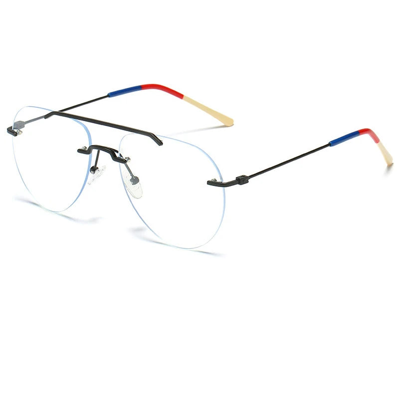 YIMARUILI Ultralight Rimless Pilot Glasses Frame 1870