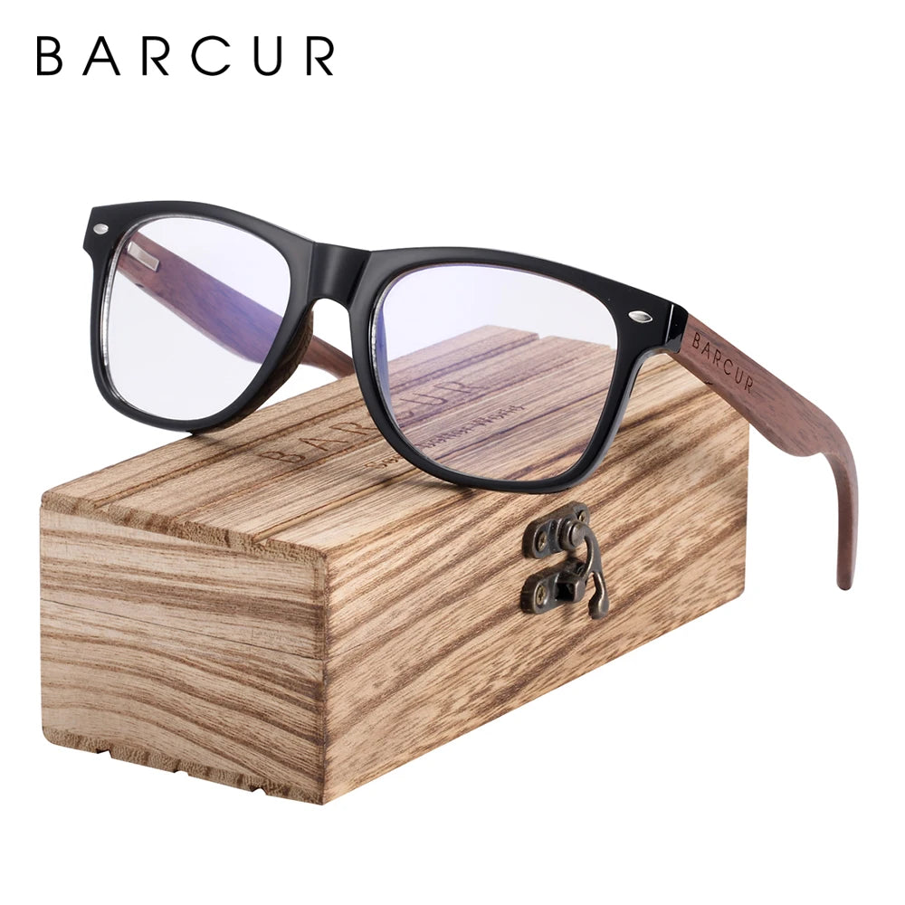 BARCUR Black Walnut Polarized Sunglasses for Men UV400