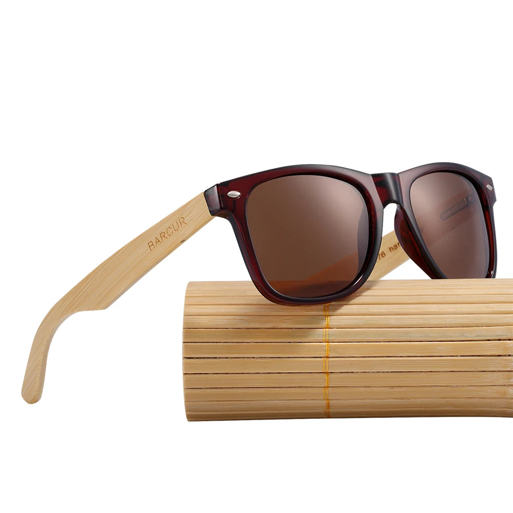 BARCUR Trending unisex  Products Fashion Bamboo Polarised Sunglasses.