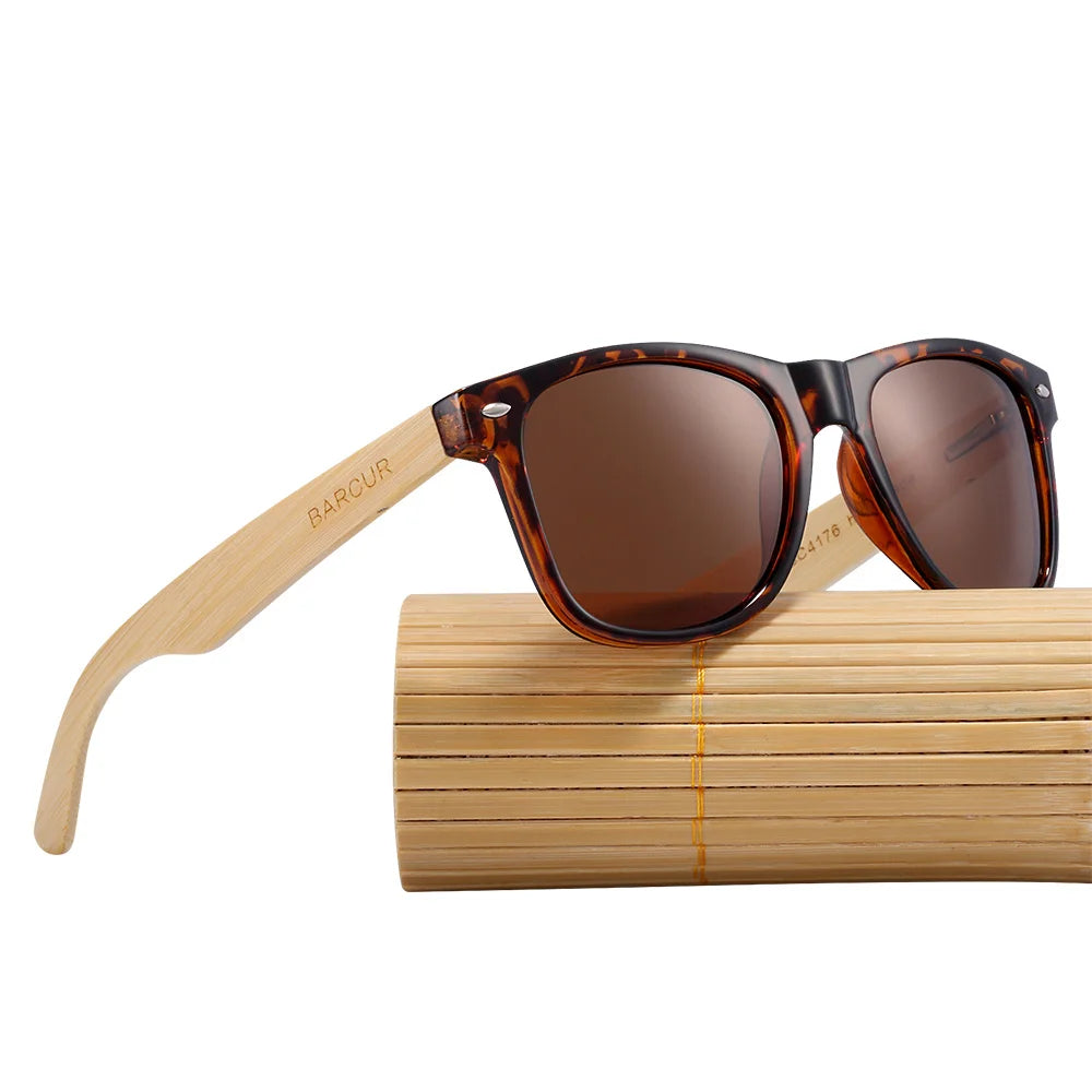 BARCUR Trending unisex  Products Fashion Bamboo Polarised Sunglasses.