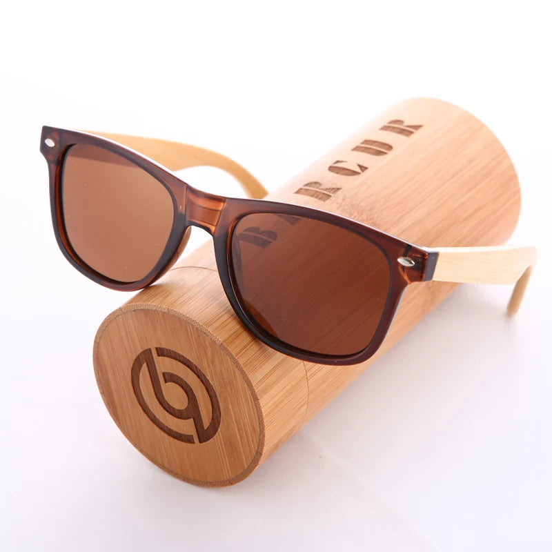 BARCUR Trending unisex  Products Fashion Bamboo Polarised Sunglasses.
