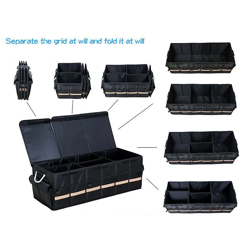 100L Foldable Car Trunk Organizer Heavy Duty