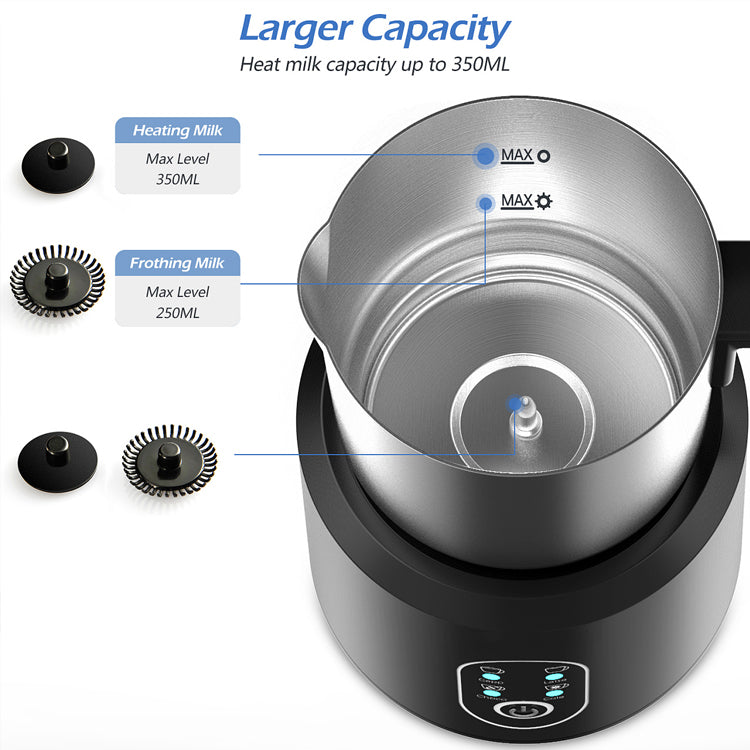 Electric Milk Frother & Warmer EU | Latte Cappuccino Foam Maker