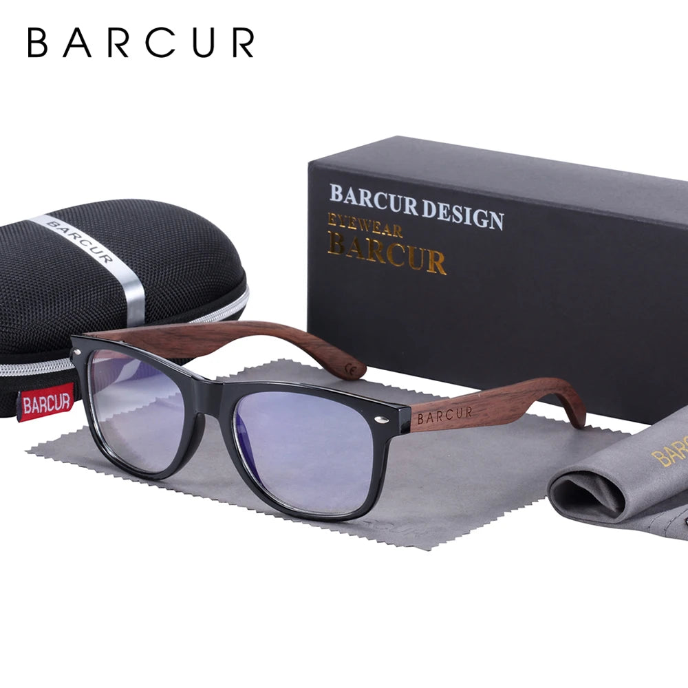 BARCUR Black Walnut Polarized Sunglasses for Men UV400