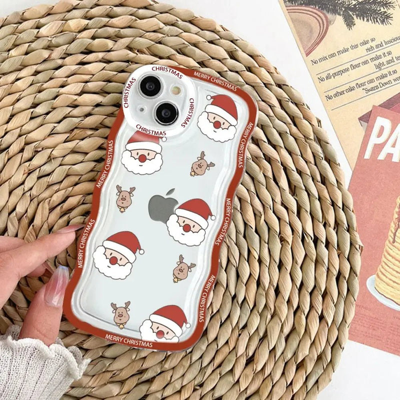 Merry Christmas Wave iPhone Case – Fits iPhone 15 14 13 12 11 Pro Max Mini X XS XR - Adistore