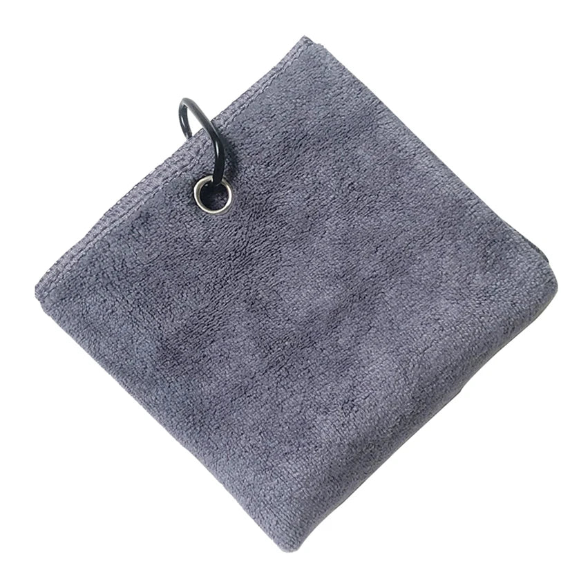 Microfiber Golf Towel 40x40cm Hook & Loop Golf Cleaning Towel