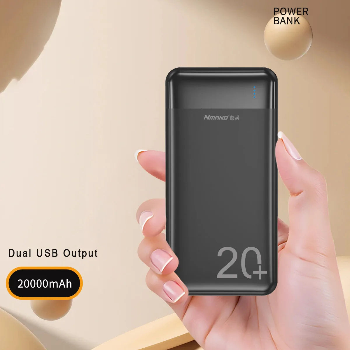 20000mAh Power Bank 5V 2A Portable Charger for Heated Vest Jacket Power Bank for Xiaomi Mi iPhone 16 Air Conditioning Clothing