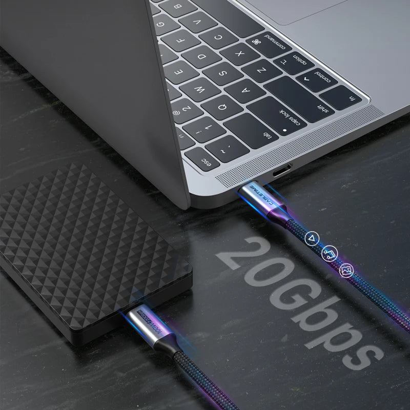 CABLETIME PD100W USB C Cable 20Gbps 4K Fast Charging Type C Cable