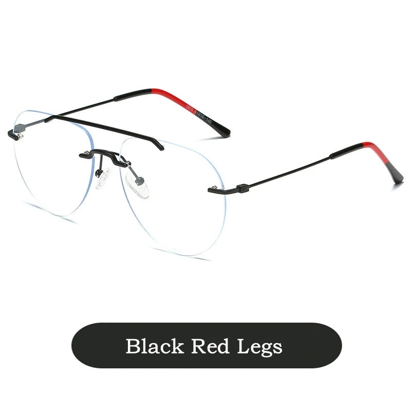 YIMARUILI Ultralight Rimless Pilot Glasses Frame 1870