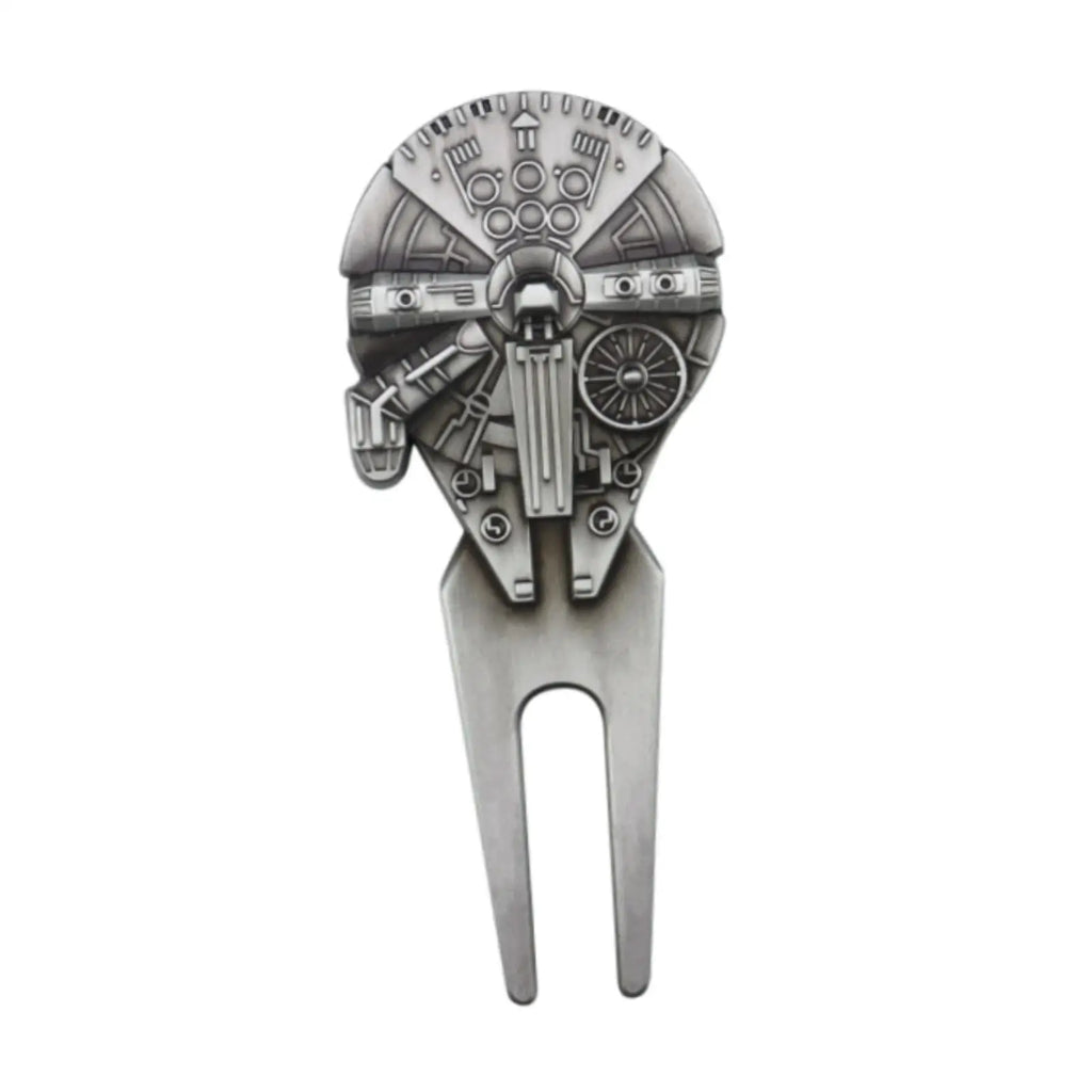 Golf repair tool divot pitch fork angled view