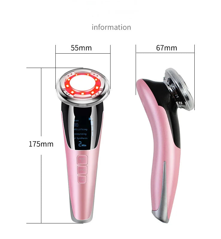 EMS RF Hot & Cold Facial Skin Massager Beauty Device for Women