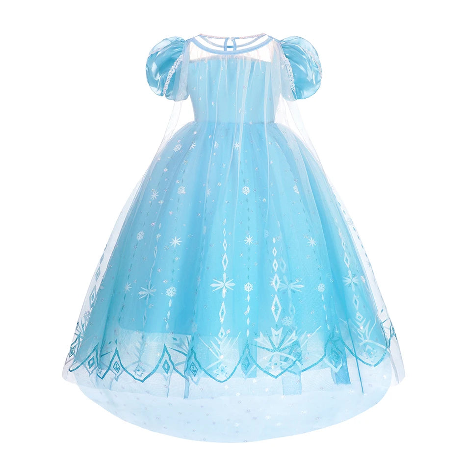 Disney Frozen Elsa Dress for Baby Girls 2-8 Years Christmas Birthday Gift