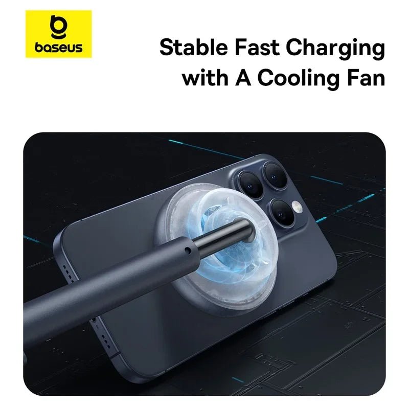 Baseus 2-in-1 Magnetic Wireless Charger Stand – 15W Qi2 for iPhone & AirPods - Adistore