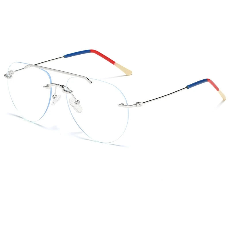 YIMARUILI Ultralight Rimless Pilot Glasses Frame 1870
