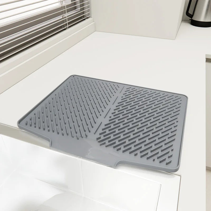 Silicone Drain Pad Kitchen Countertop Heat Insulation Mat Non-Slip