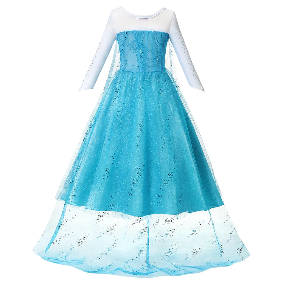 Princess Elsa & Anna Girls Costume Dress for Parties