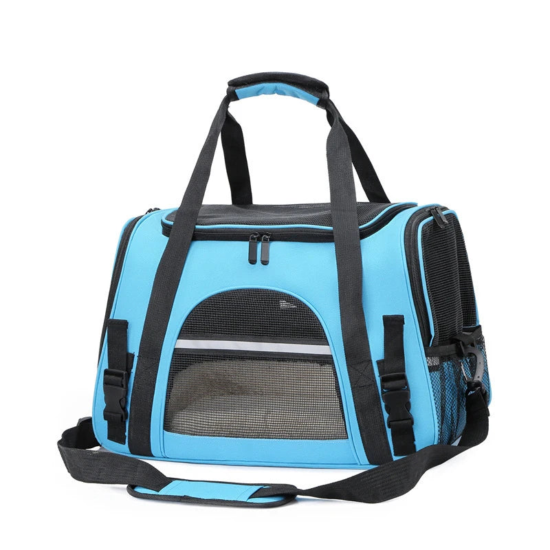 Foldable Pet Carrier Bag – Soft Mesh Travel Handbag for Cats & Dogs - Adistore