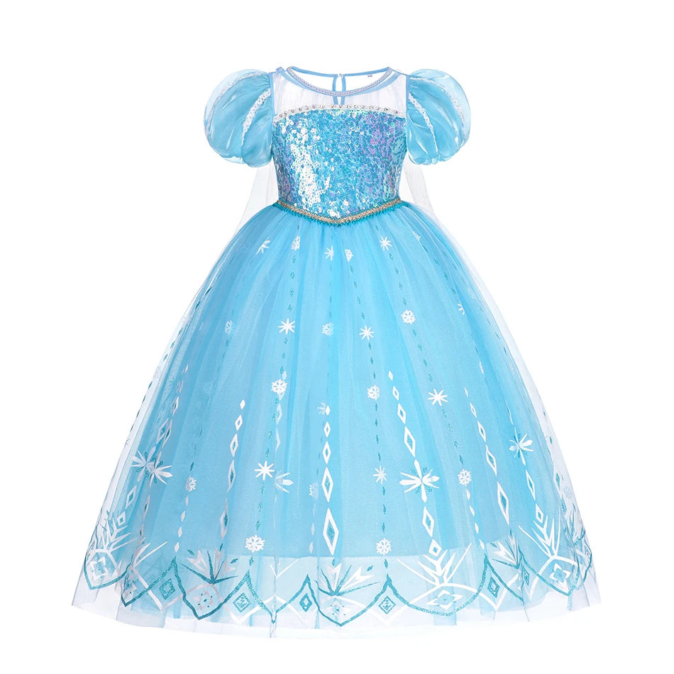 Disney Frozen Elsa Dress for Baby Girls 2-8 Years Christmas Birthday Gift