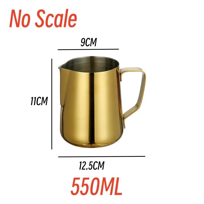 Stainless Steel Pitcher Coffee Frothing Jugs - 900ML.