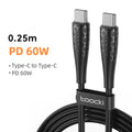 Toocki PD 60W USB C to USB C Cable for Xiaomi OPPO Realme 1/3/5 Pack TPE Type C Cable Fast Charging for fan USB 2.0 Data Cord