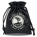 Golf ball bag UK — black drawstring pouch for carrying golf balls
