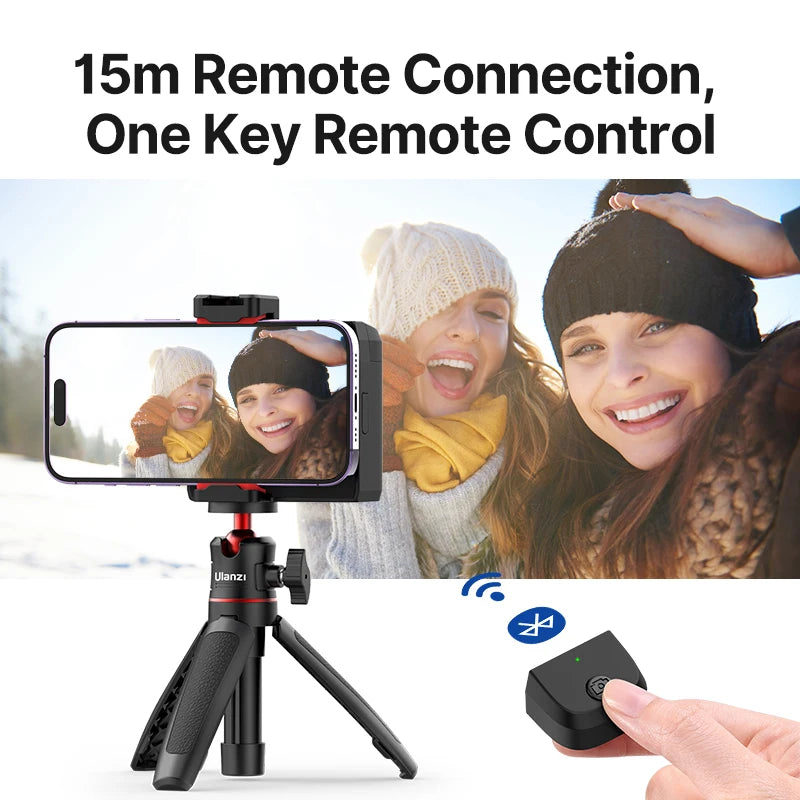 Ulanzi CG-02 Smartphone Camera Grip Bluetooth With 3-Level Fill Light Anti-Shake Handle For Vlogging Live Streaming Selfies