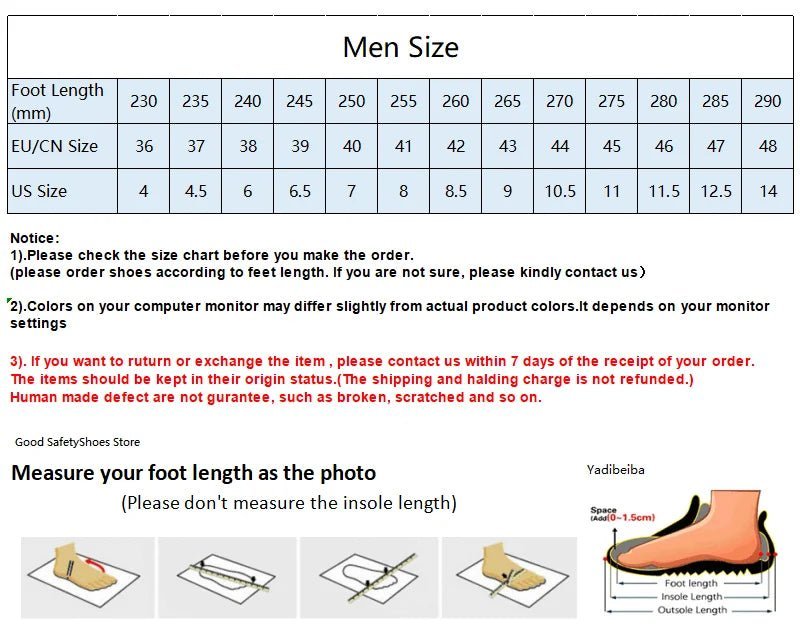 Breathable Safety Shoes for Men & Women – Steel Toe Work Sneakers