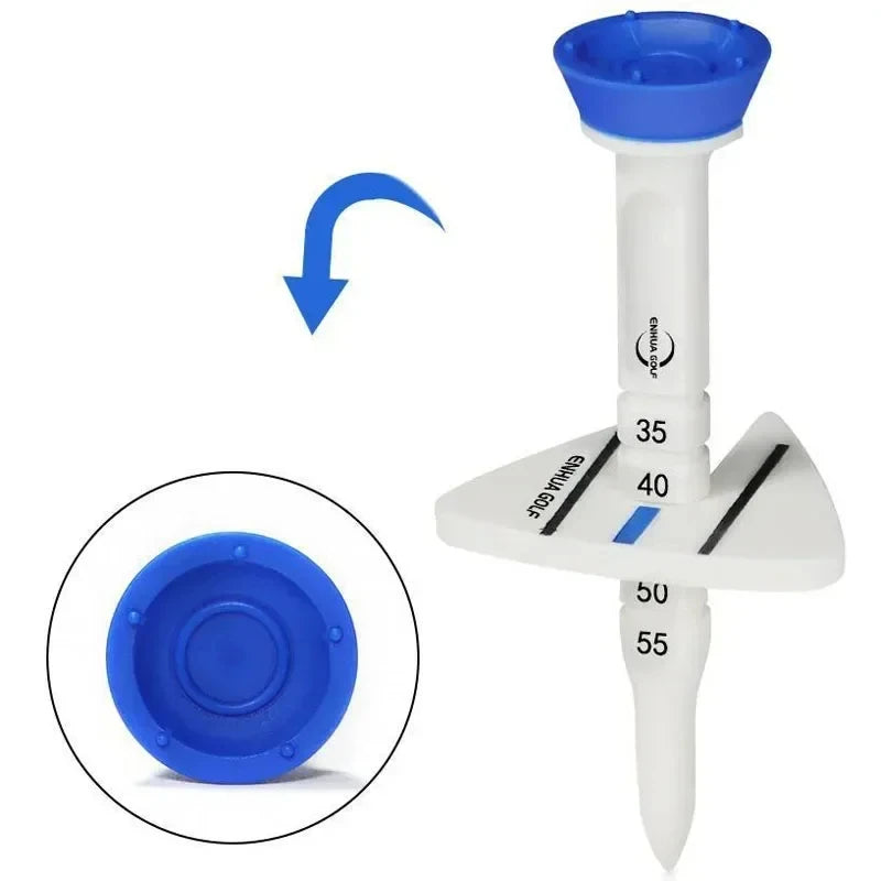 Adjustable Height Durable Plastic Golf Tees with Aim Direction Golf Training Ball Stand for Outdoor Practice