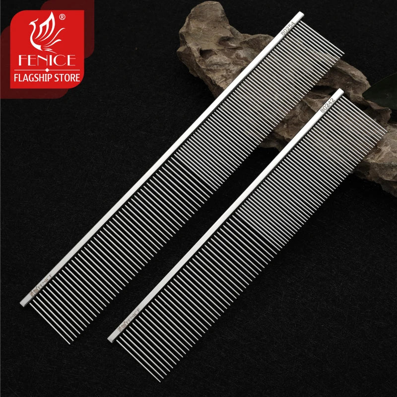 Fenice Professional Pet Grooming Comb Stainless Steel