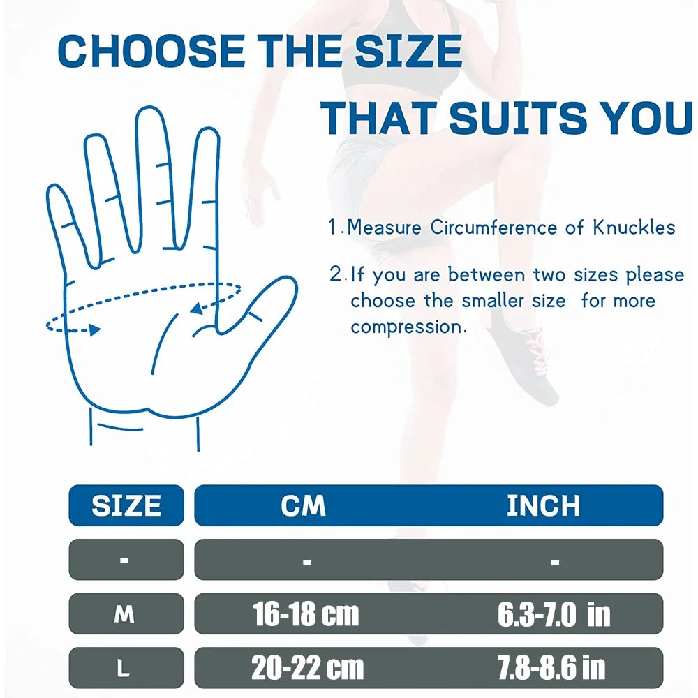 Kids golf gloves UK - Hand size measurement chart with instructions and size chart on a white background
