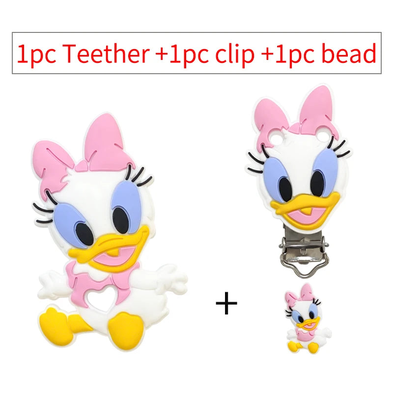Silicone Daisy Pacifier Clips BPA Free Baby Teether DIY