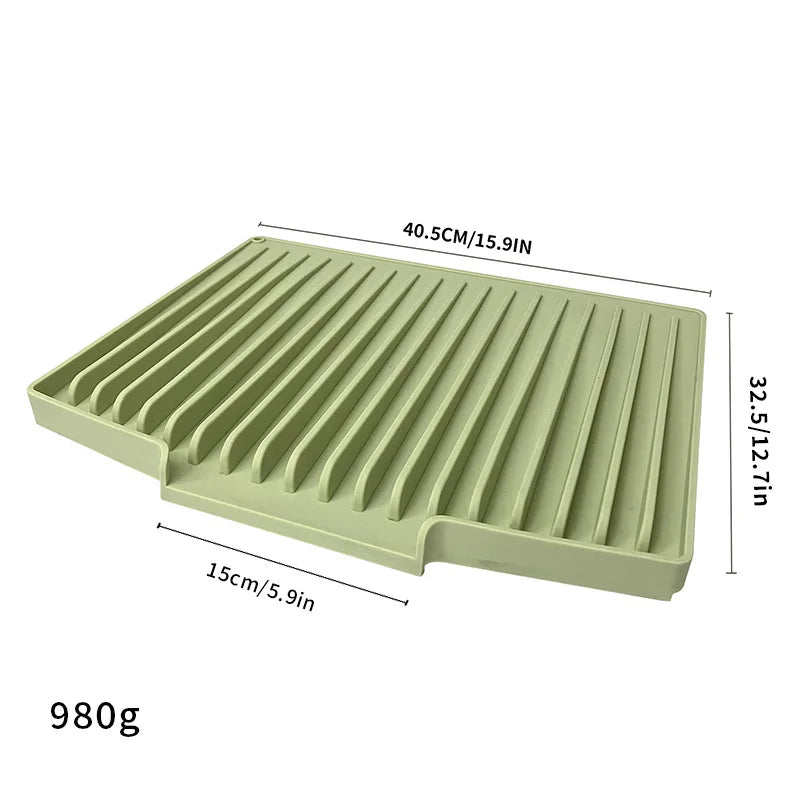 Silicone Drain Pad Kitchen Countertop Heat Insulation Mat Non-Slip