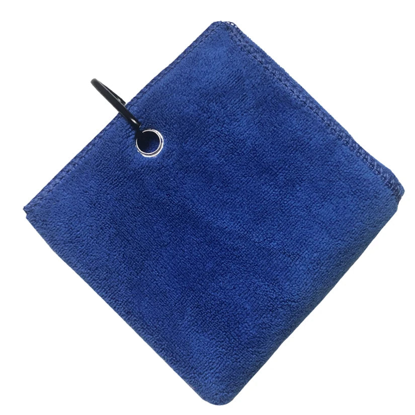 Microfiber Golf Towel 40x40cm Hook & Loop Golf Cleaning Towel
